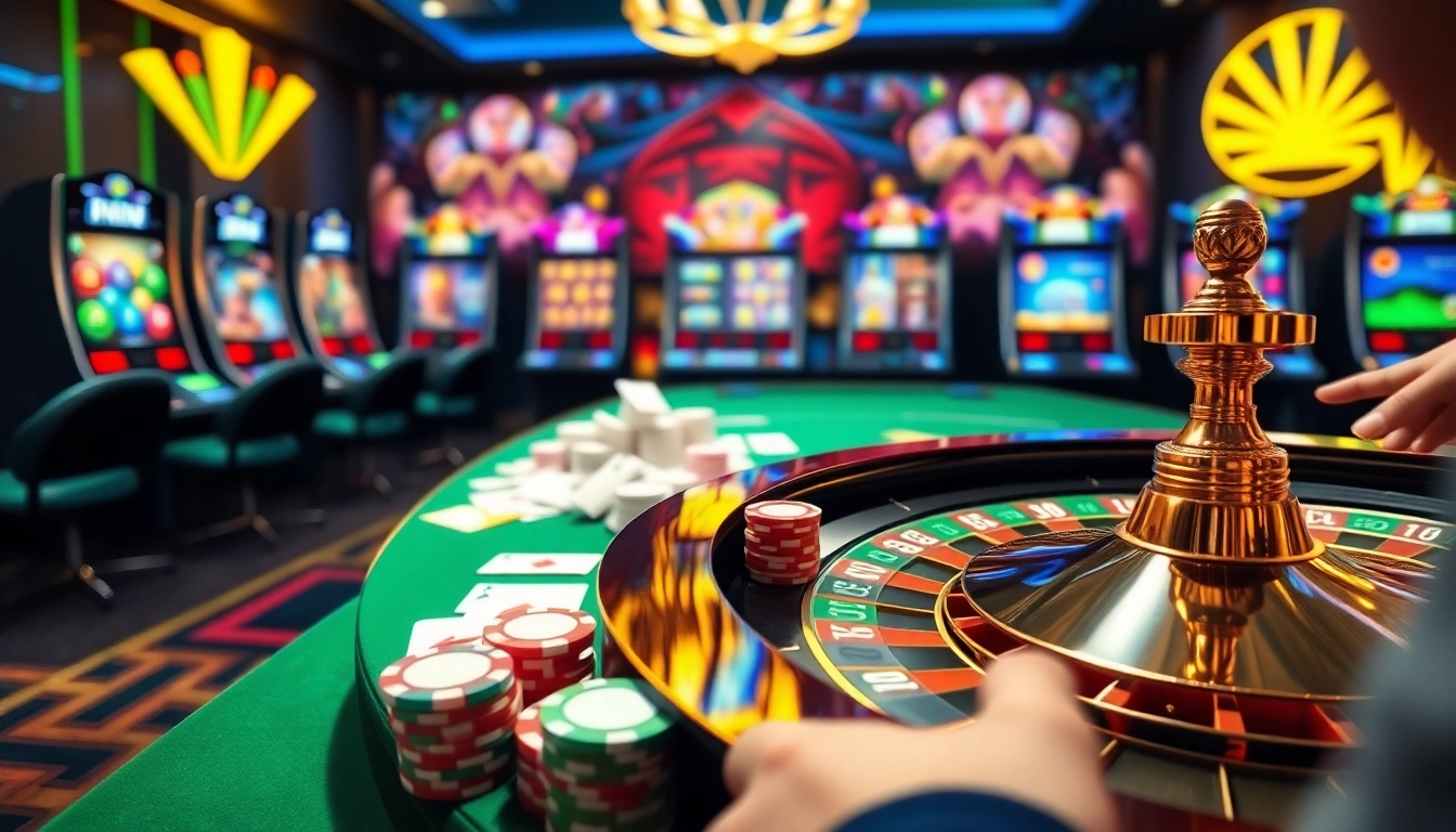 Experience the thrill of gaming at Luckywin with vibrant casino visuals and immersive gameplay.