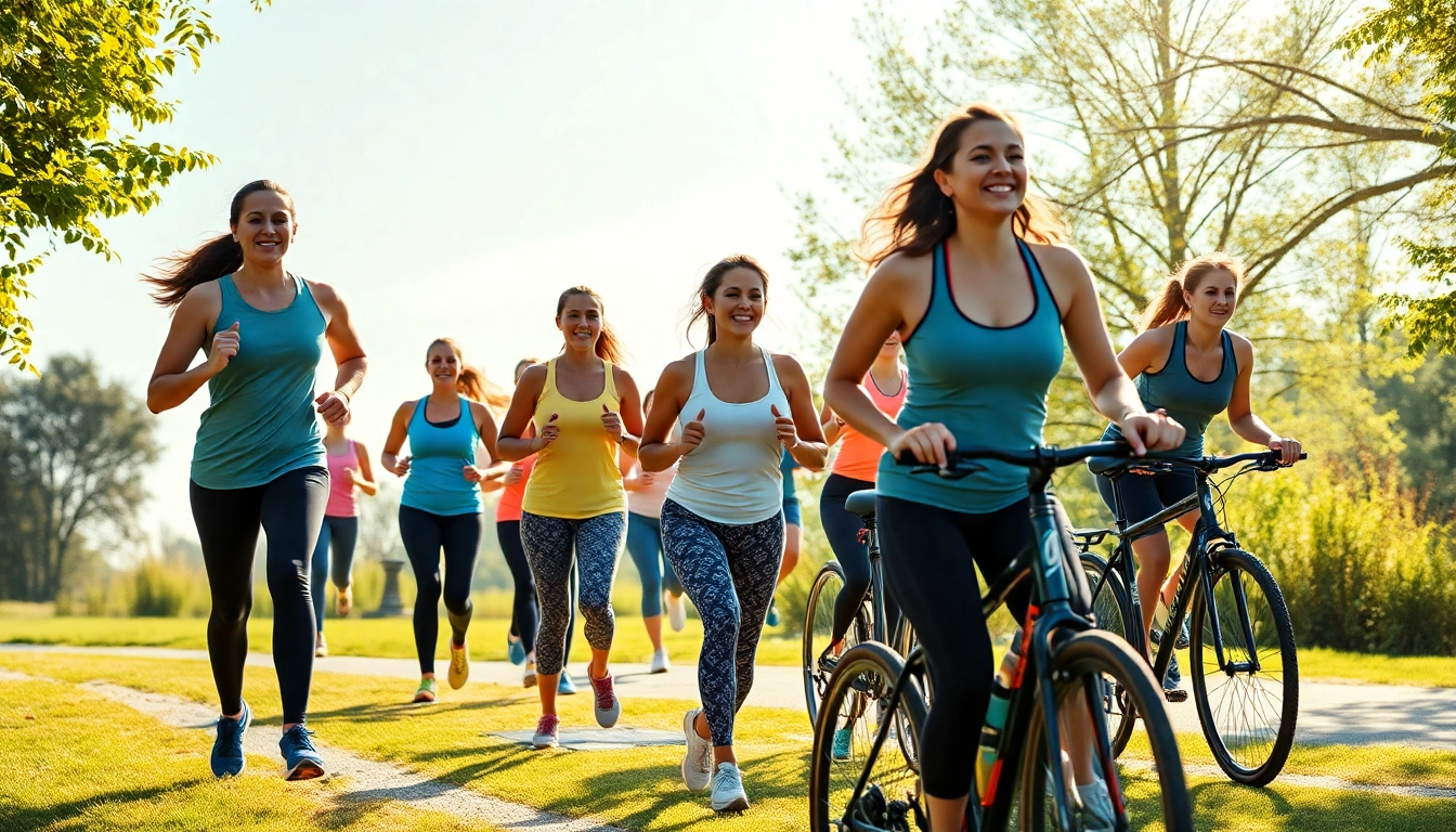 Individuals exercising outdoors, highlighting diverse weight loss activities for a healthy lifestyle.
