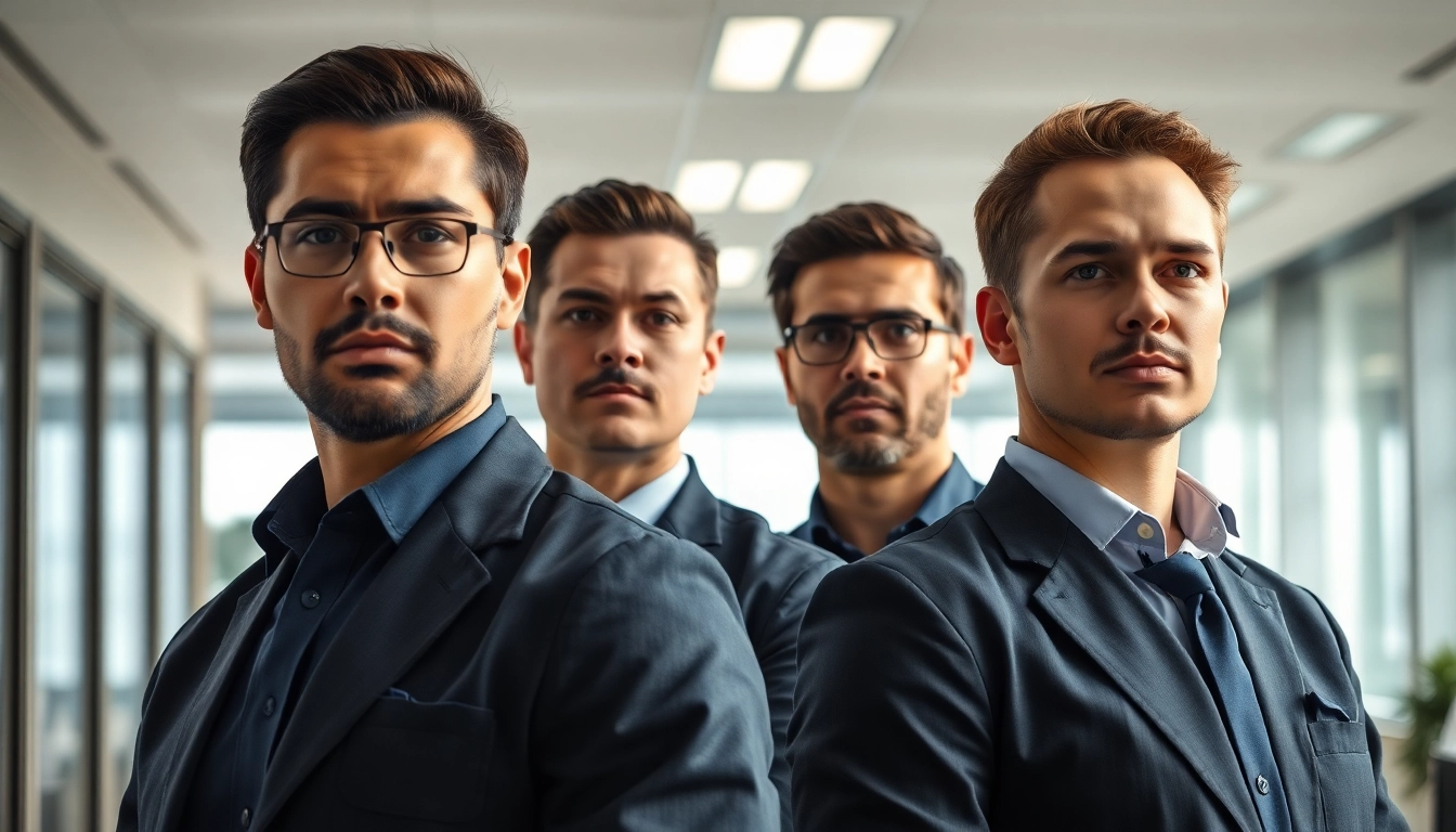 Hire private security professionals monitoring a corporate setting for maximum safety.