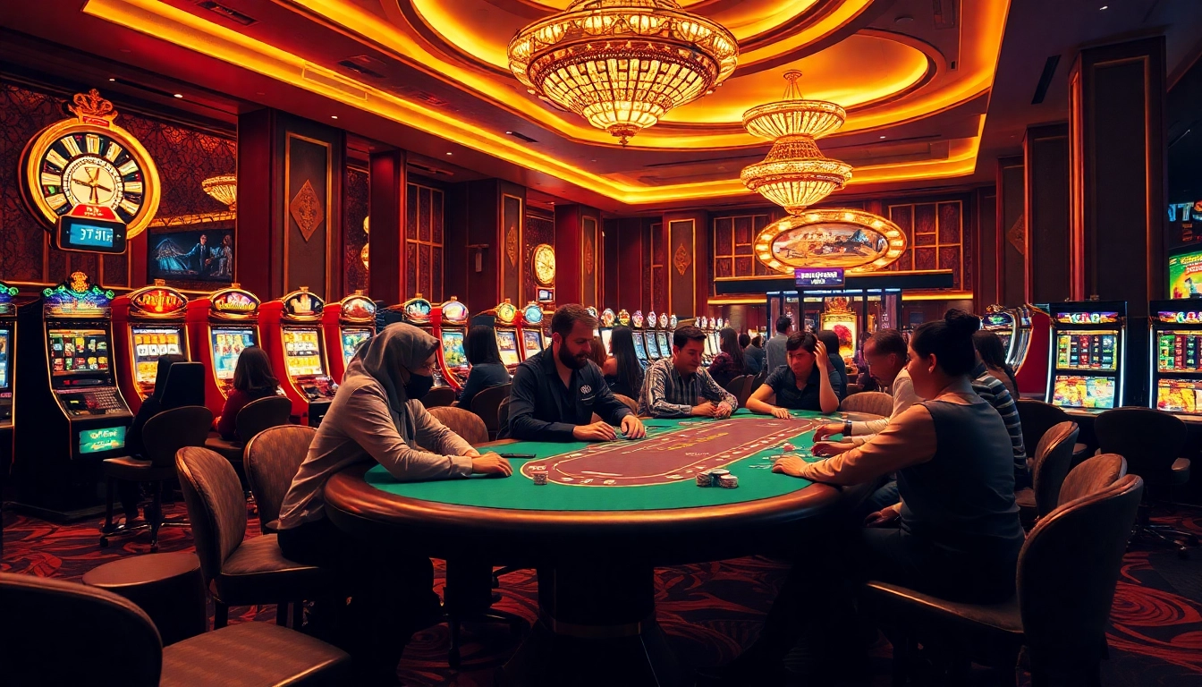 Experience the excitement at the Página inicial 7HH casino, featuring poker tables and thrilling games.