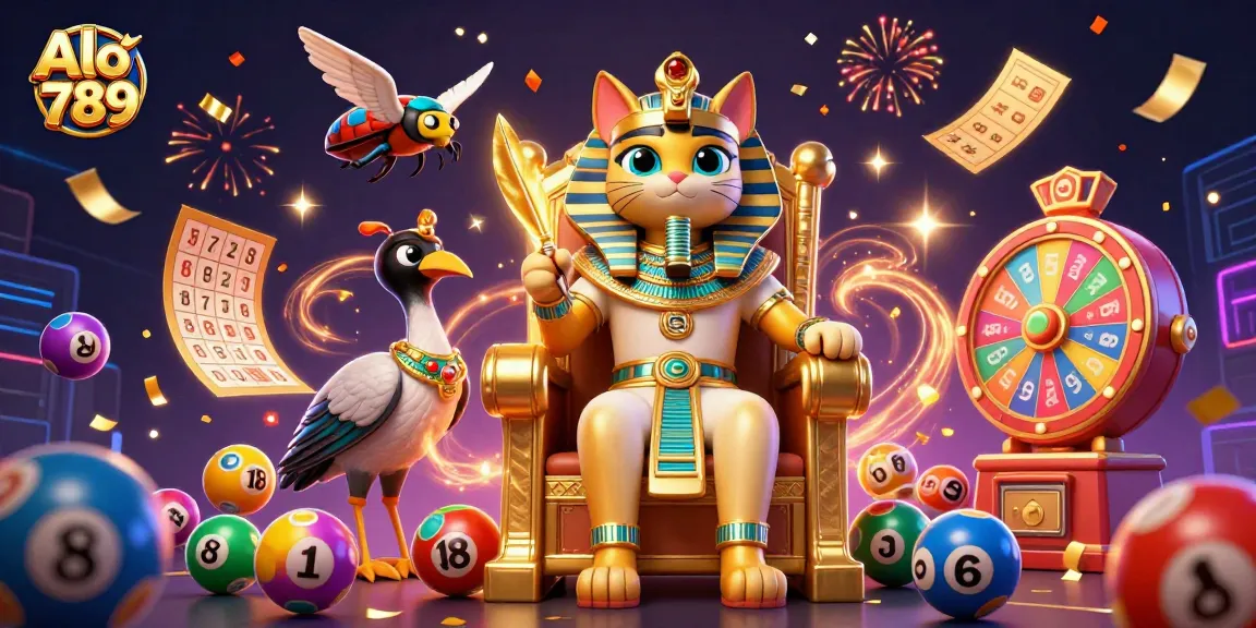 Experience thrilling bets at Alo 789 with vibrant lottery balls and dynamic winning elements.