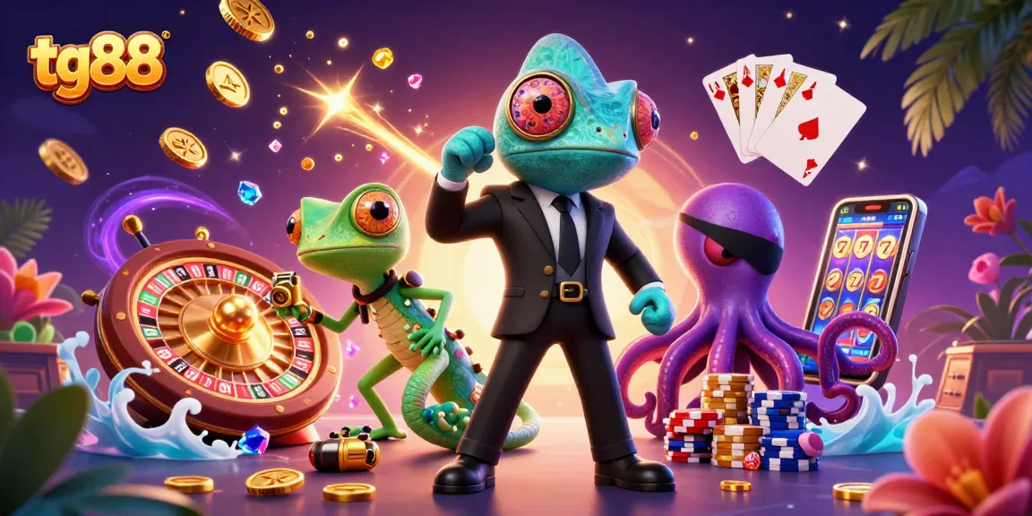 Experience thrilling gameplay at tg88 as vibrant characters engage in a high-stakes casino scene.