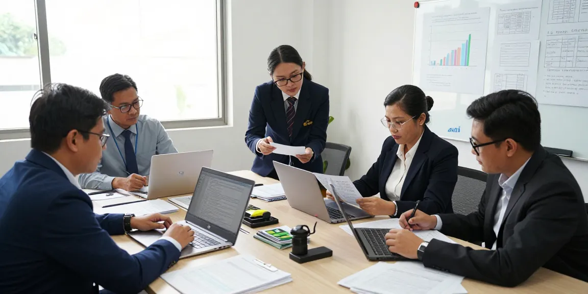 Collaboration of forensic auditors at aafikotamedan.org enhancing auditing skills in a professional office.