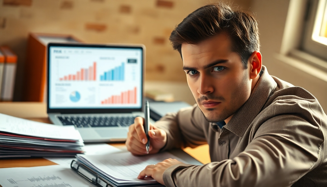 Investigating cohabitation investigations with an investigator analyzing important documents.