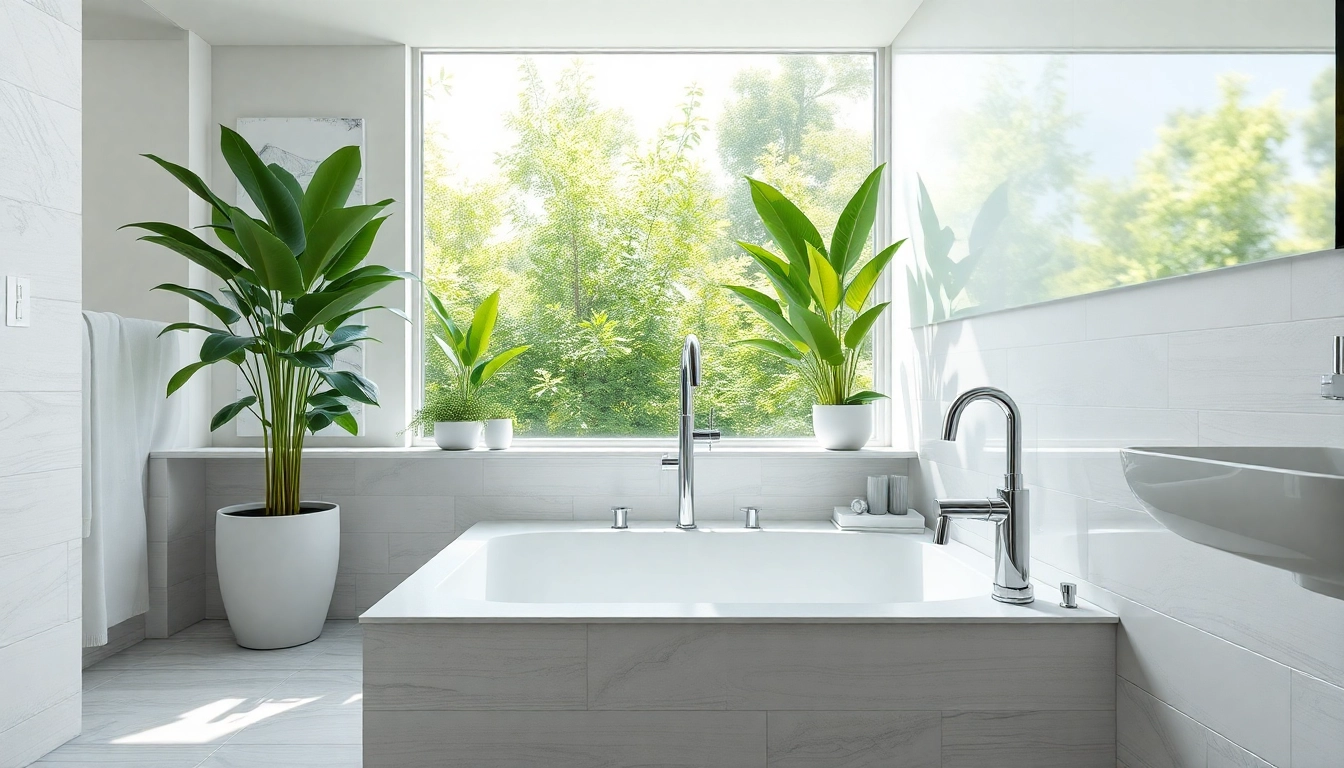 Beautiful bathroom remodeling near me showcases modern design elements and relaxing atmosphere.