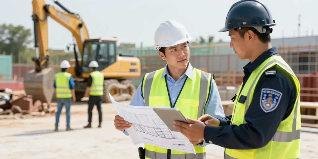 Construction Site Security with licensed professionals ensuring safe working conditions for local contractors.