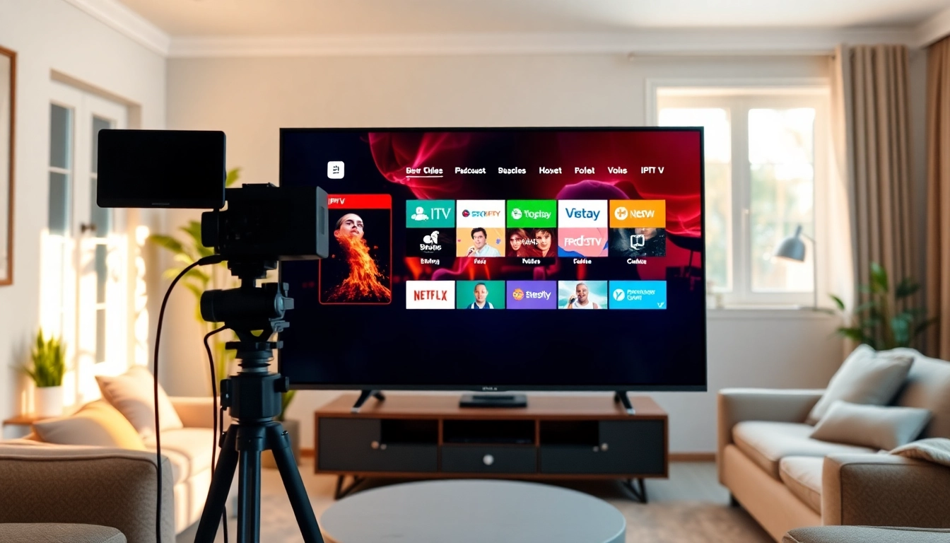 Watch your favorite shows with iron iptv on a modern TV in a cozy living room.