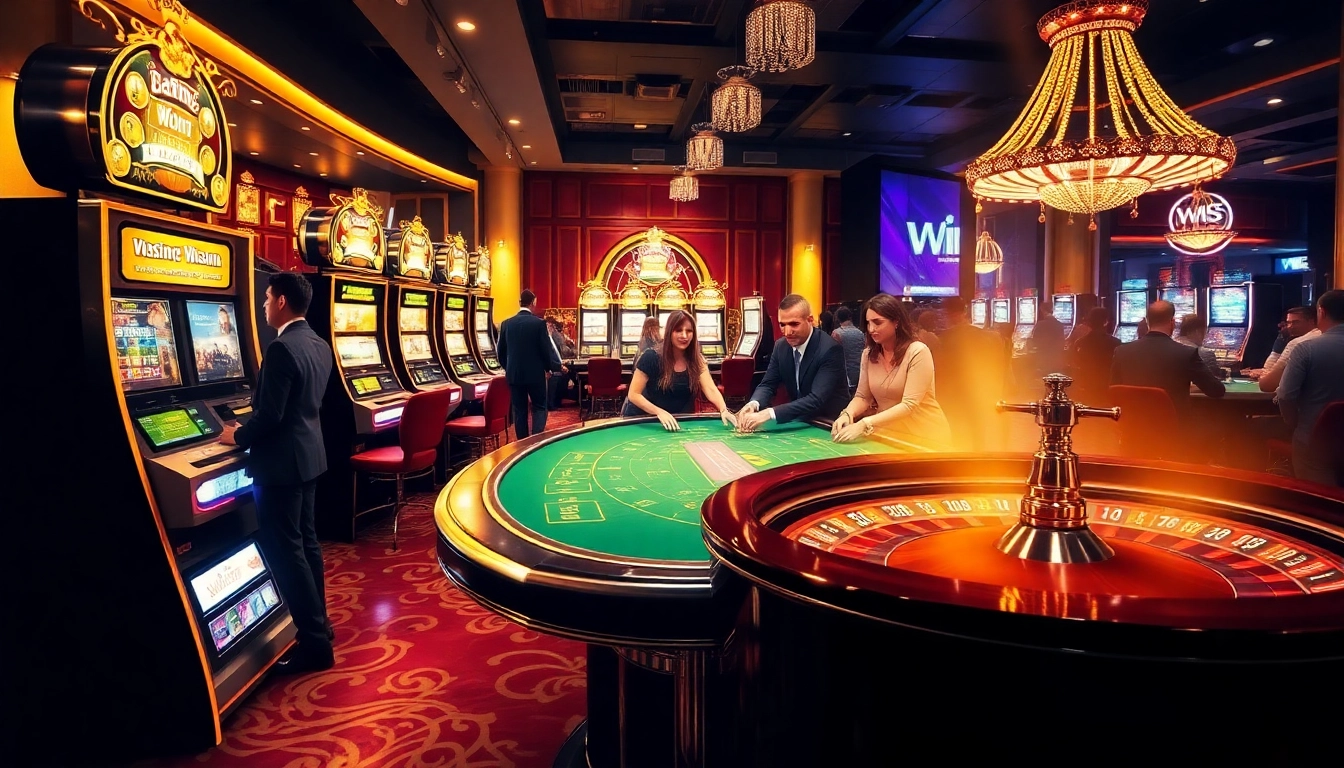 Engaged players enjoying the excitement of the win55 club casino environment with vibrant games.