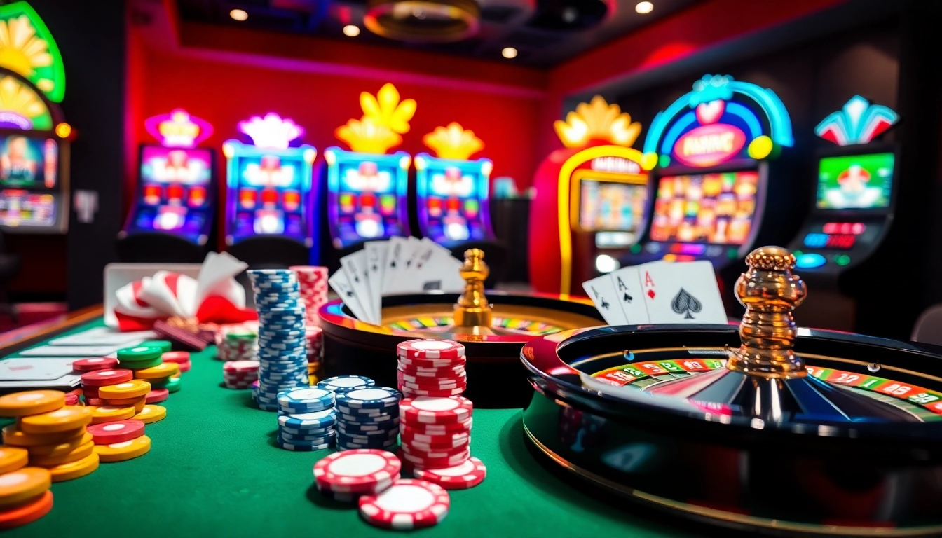 Experience the thrill of gambling with the link vào ww88 at this luxurious casino table, featuring chips and cards.