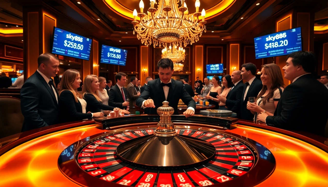 Experience high-stakes gaming at sky88 vom with this engaging casino scene.