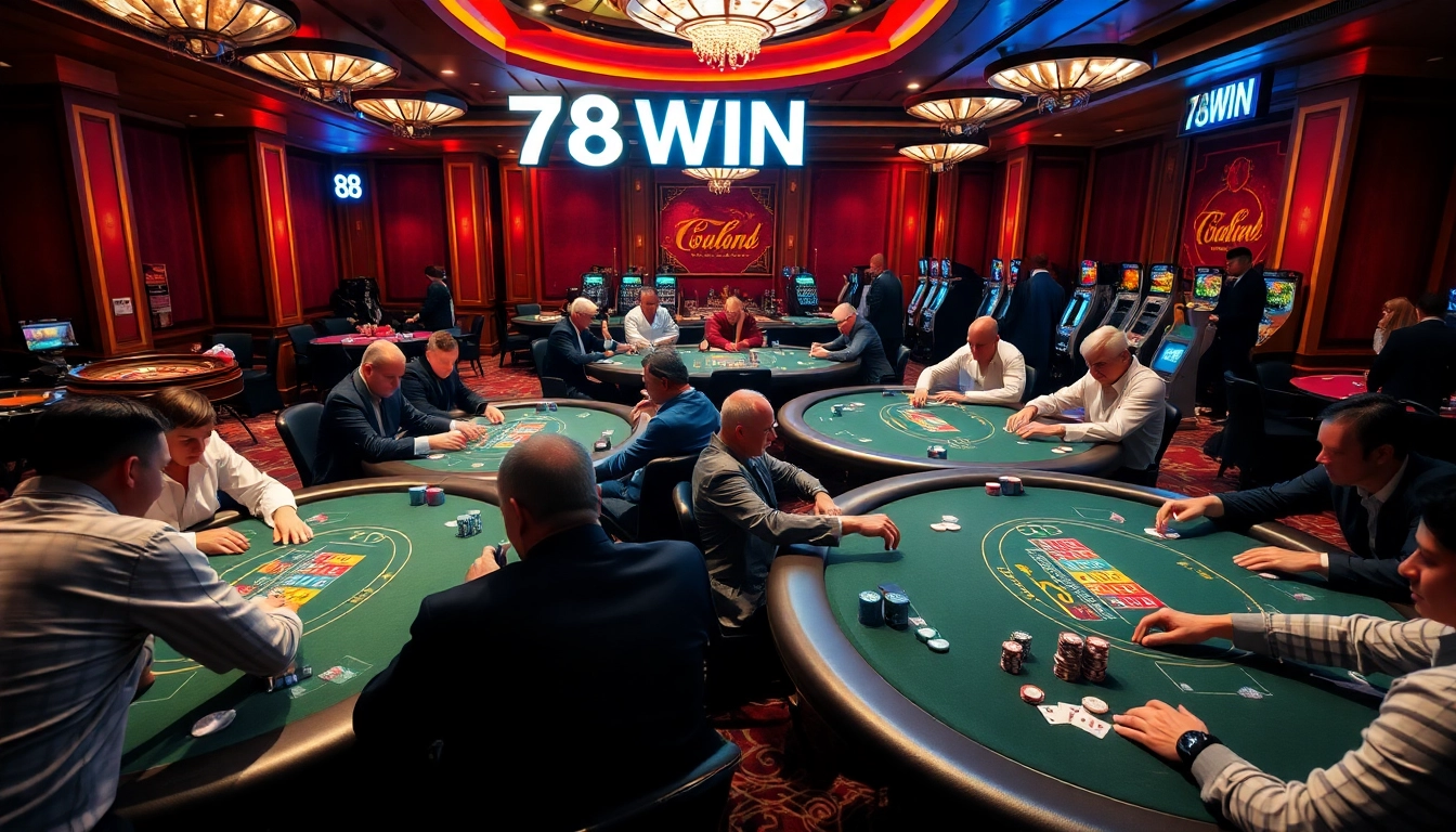Experience the thrill of winning at 78WIN's luxury casino with exciting games and professional atmosphere.