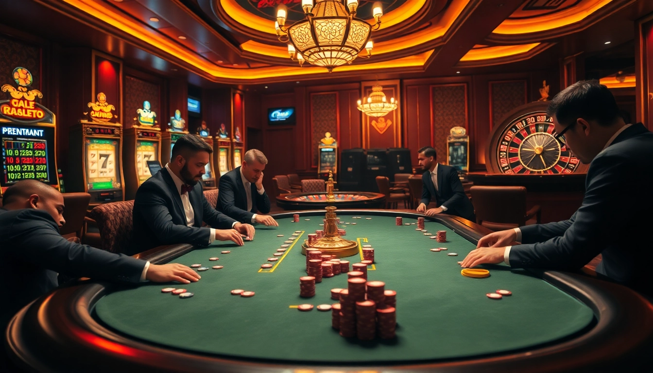 Experience the thrill of high-stakes play with https://jun88buzz.info/ at a vibrant casino poker table.