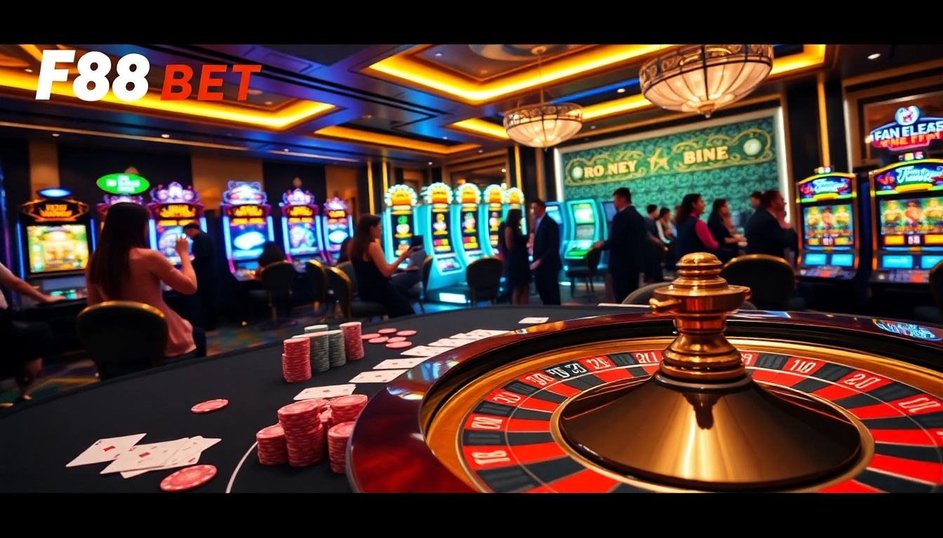 Experience the thrill of F88BET with vibrant casino games and engaging players.