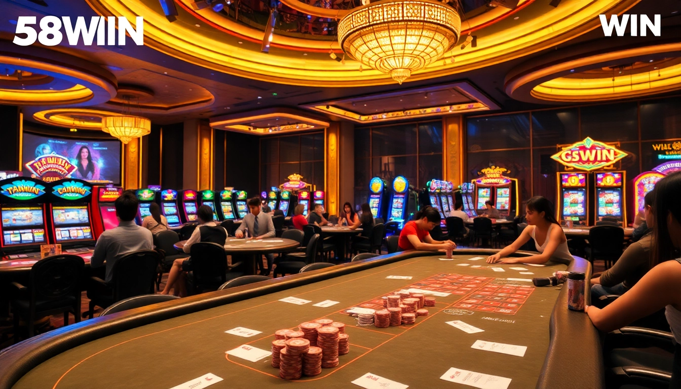 Exciting gameplay experience at trang chủ 58win showcasing vibrant casino tables.
