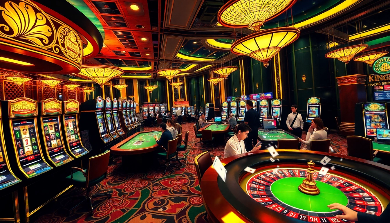 Experience thrilling gameplay at king88 with vibrant slot machines and engaging poker tables.