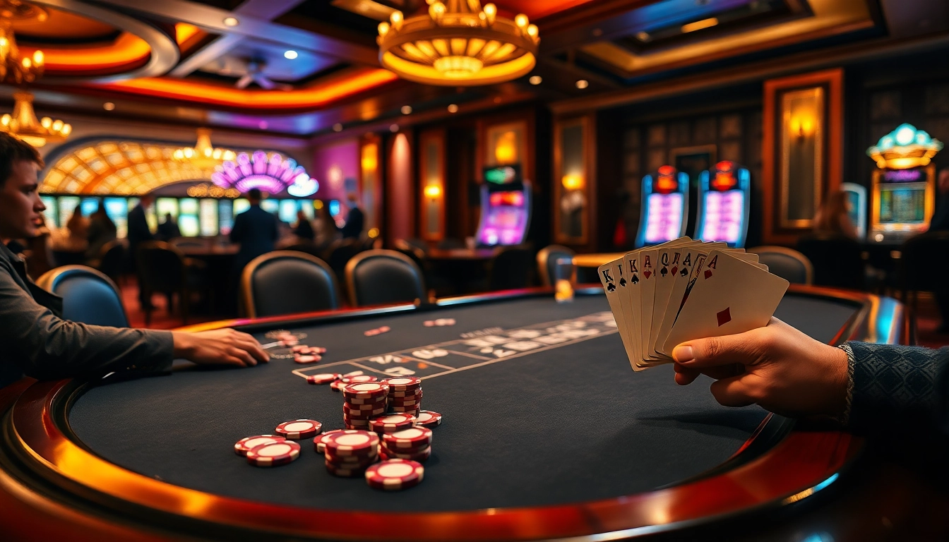 Bet at MM88.in.net on a luxurious poker table surrounded by intense players.