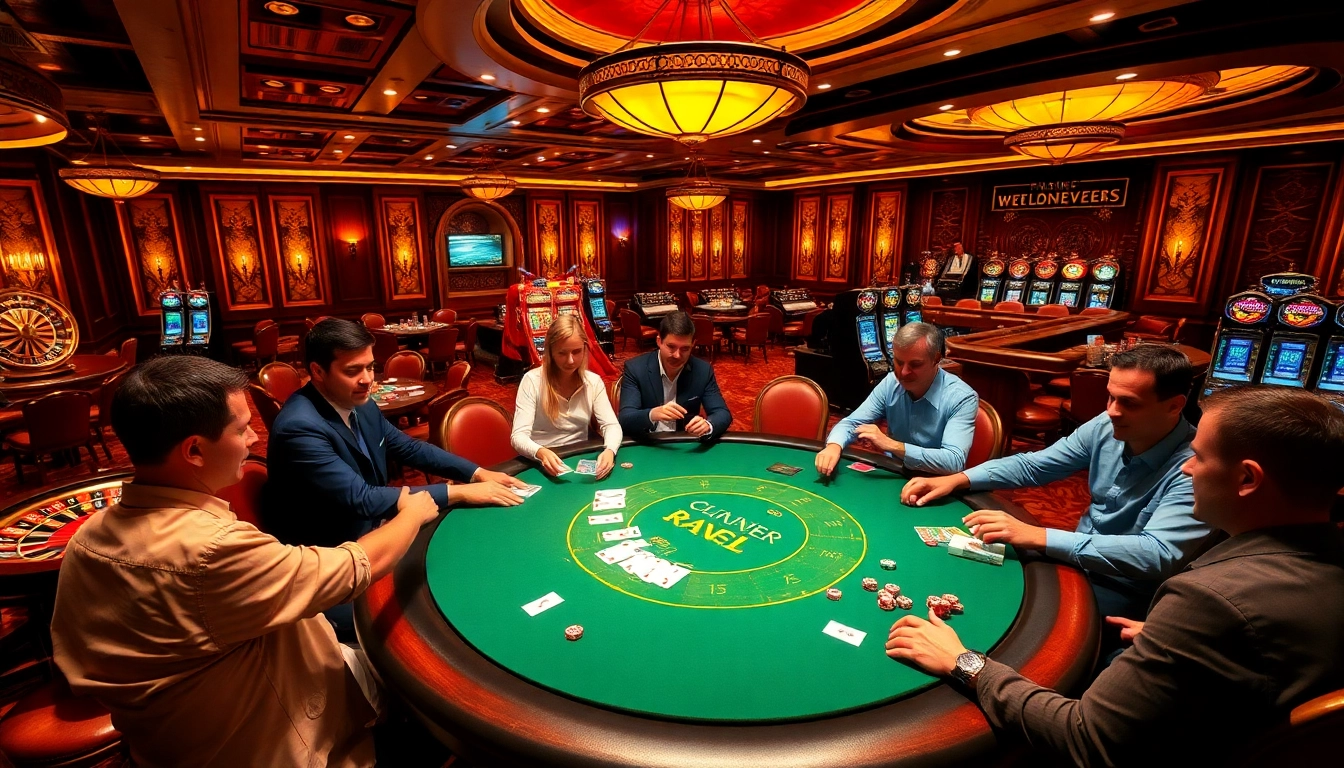 Experience the excitement of gambling at https://thabet.vegas/ with a thrilling poker table scene.