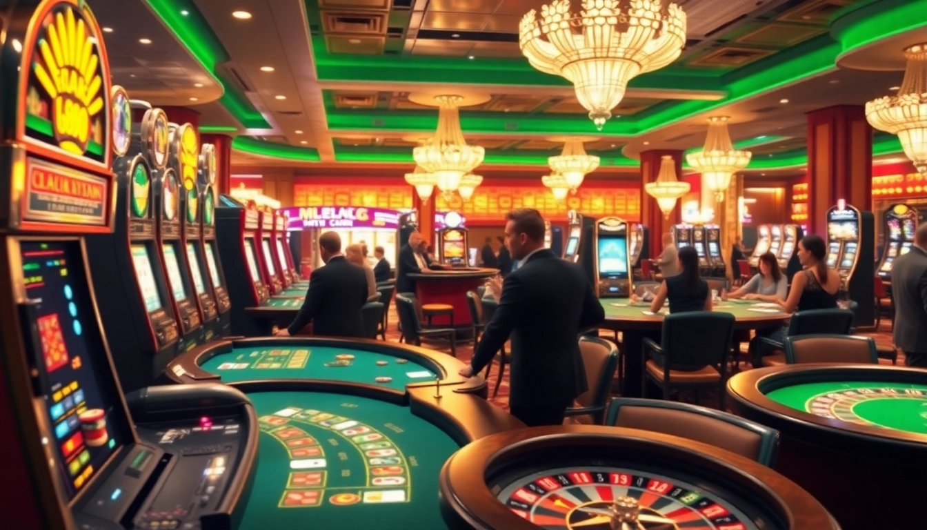 Gamblers engaging at a U888 casino table surrounded by vibrant gaming atmosphere.