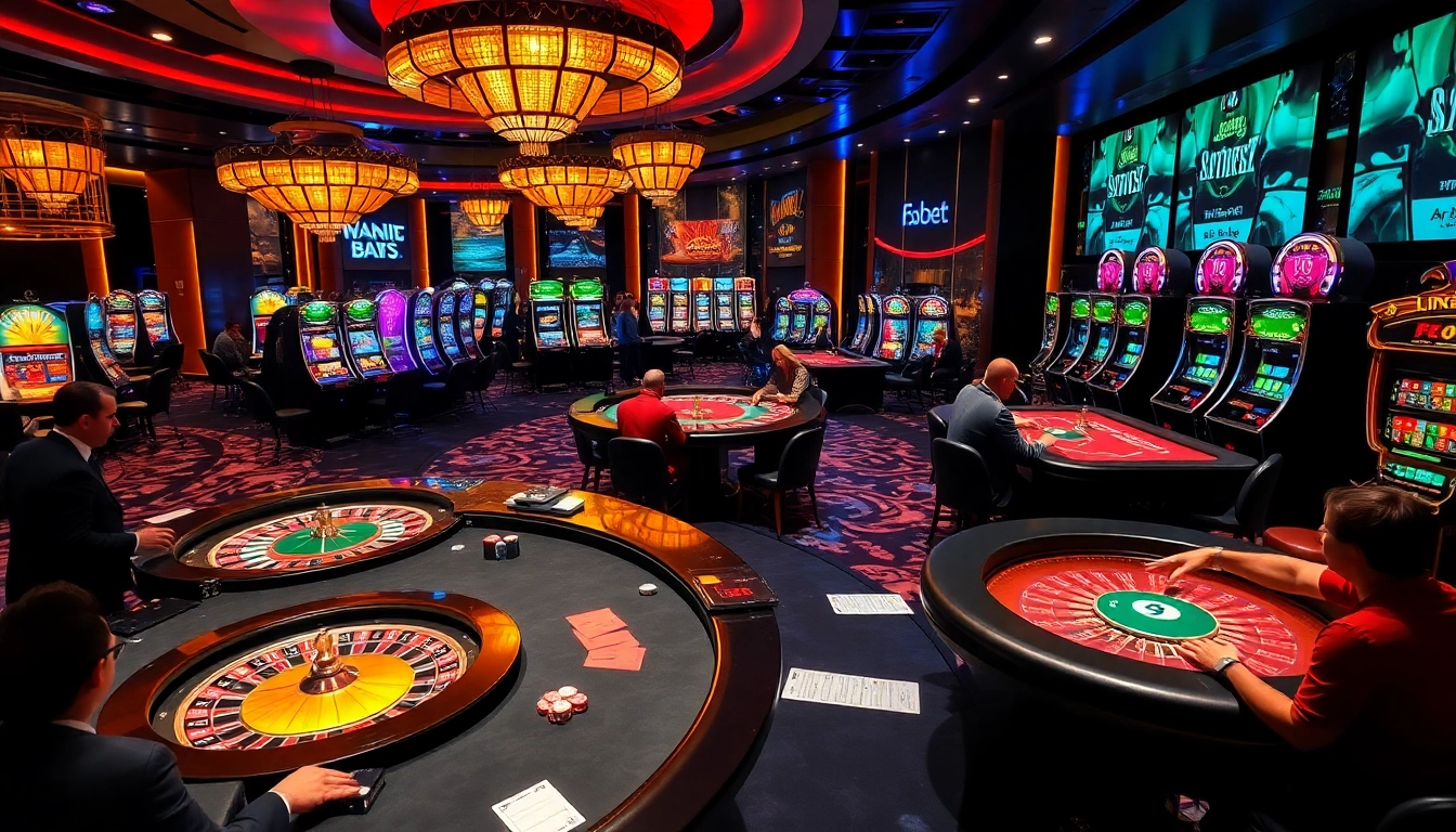 Experience the thrill of Link F8bet 2025 at luxurious casino tables with vibrant games.