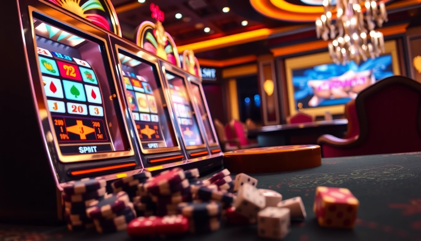 Experience the excitement of Slot Gacor Hari ini with high-stakes slot machines and poker chips.