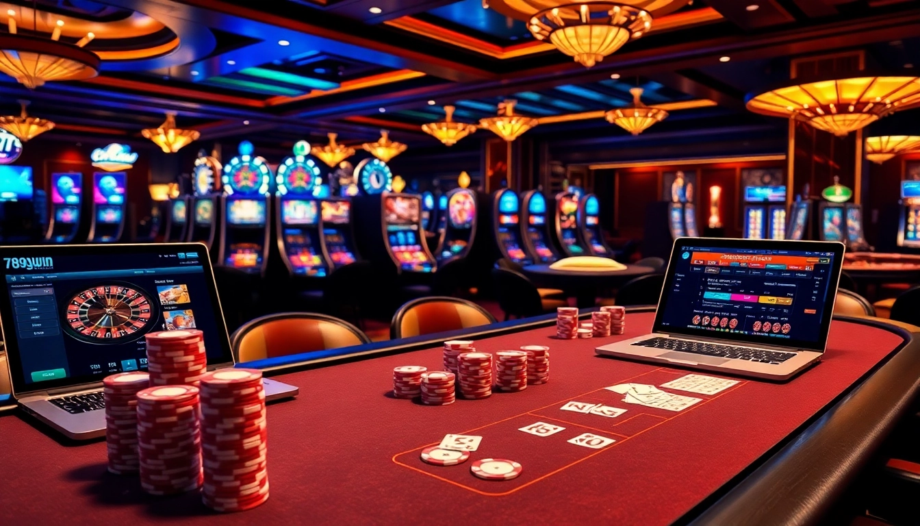 Experience high-stakes excitement at the trang chủ 789win casino, featuring vibrant tables and online gaming.