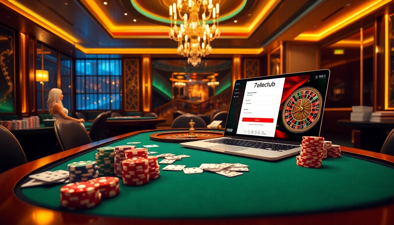 Join 789club by registering online at a vibrant casino table with poker chips.