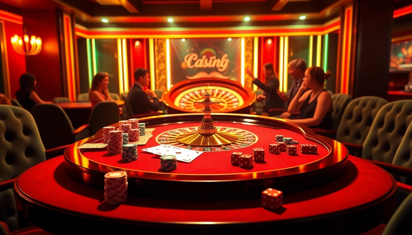 Exciting gaming experience at trang chủ dh88 with poker chips and cards on a luxurious casino table.
