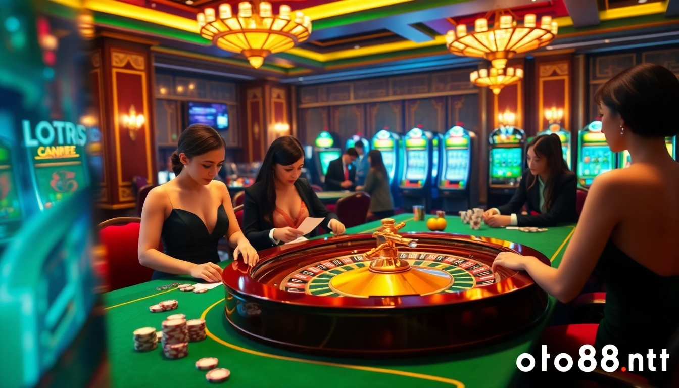 Experience thrilling gaming at loto188.gb.net with dynamic casino tables and vibrant players in action.