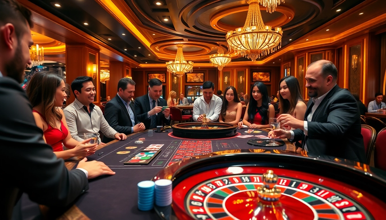 Experience excitement at the gaming table with poker players, showcasing link vào SODO66 for a premium casino experience.