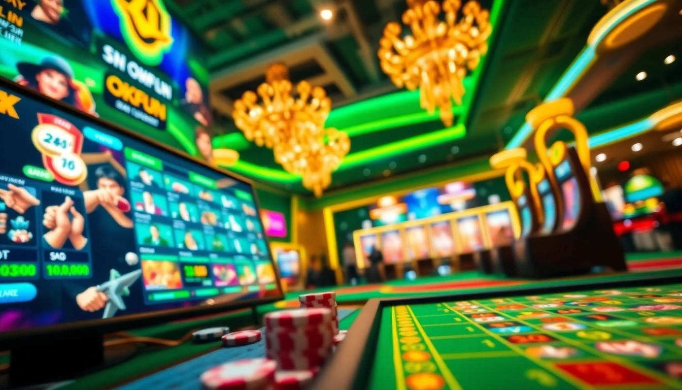 Exploring the dynamic online gambling experience on Trang Chủ OKFUN with vibrant game displays and exciting visuals.