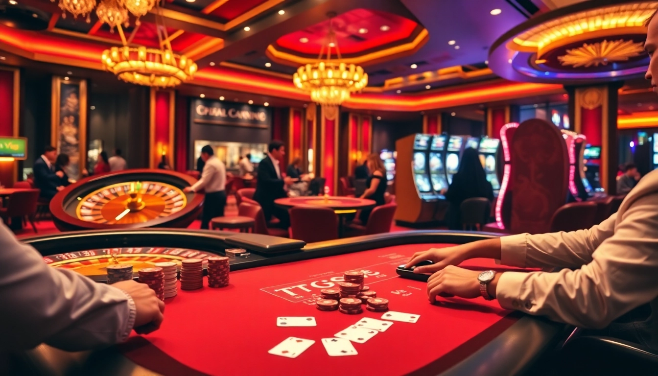 Gambling excitement captured with TG 88 at a luxurious casino poker table.