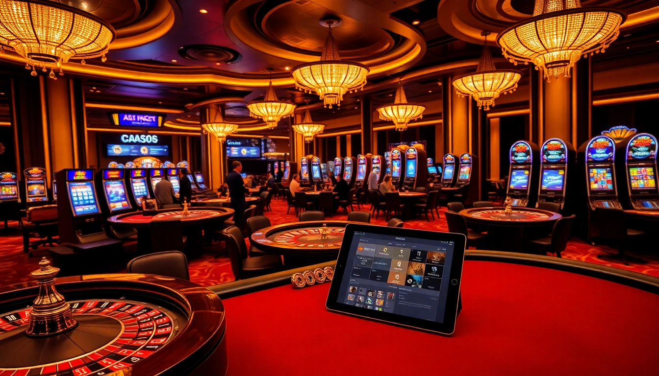 Unravel exciting gameplay at sodo66 with luxurious casino settings and vibrant gambling activities.