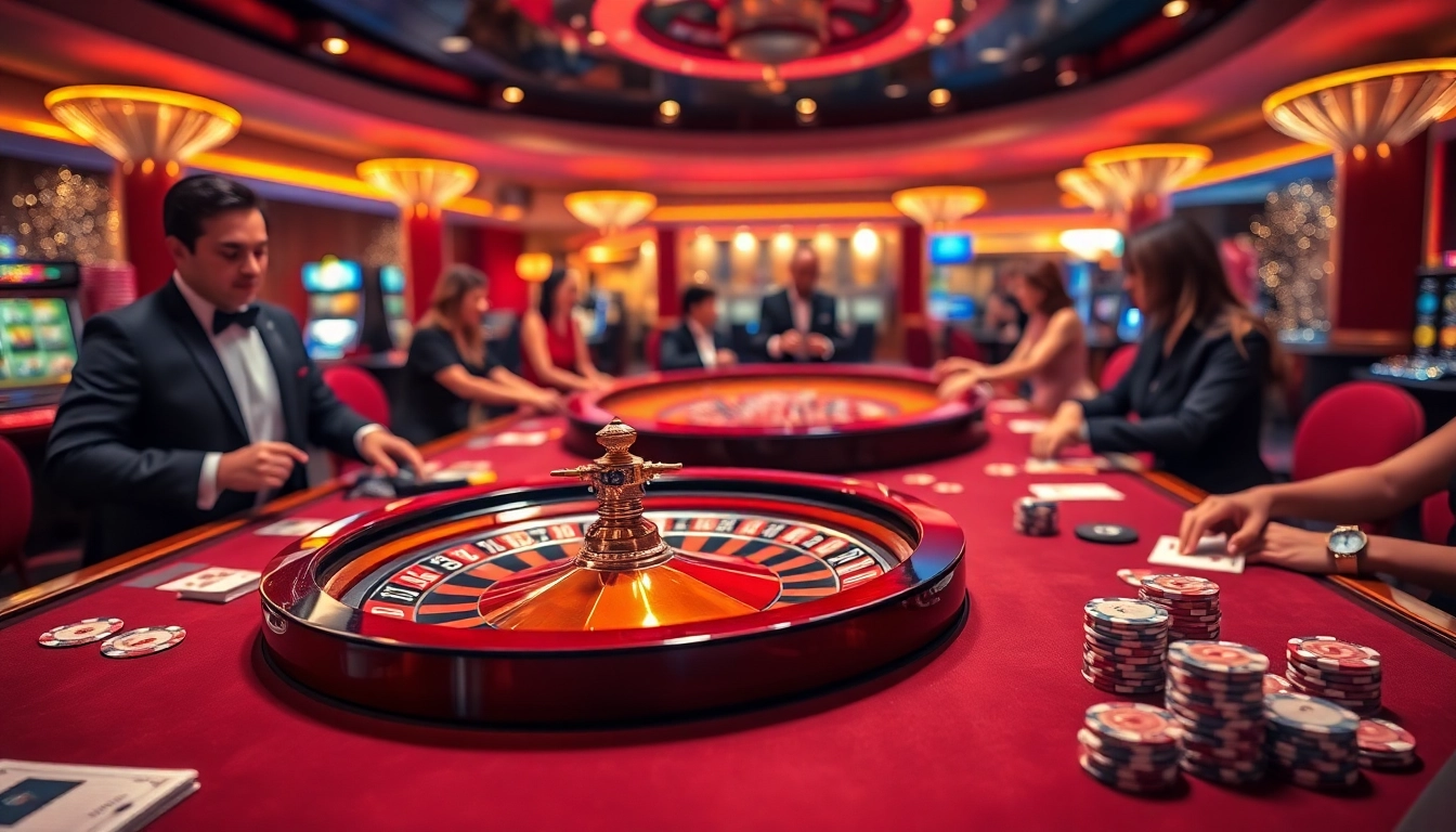 Exciting casino table action at https://789win2026.com/ featuring roulette, chips, and professional dealers.