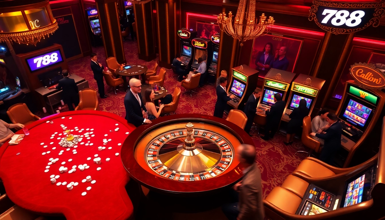Players spinning the roulette wheel at TV88 casino with vibrant poker chips and lively ambiance