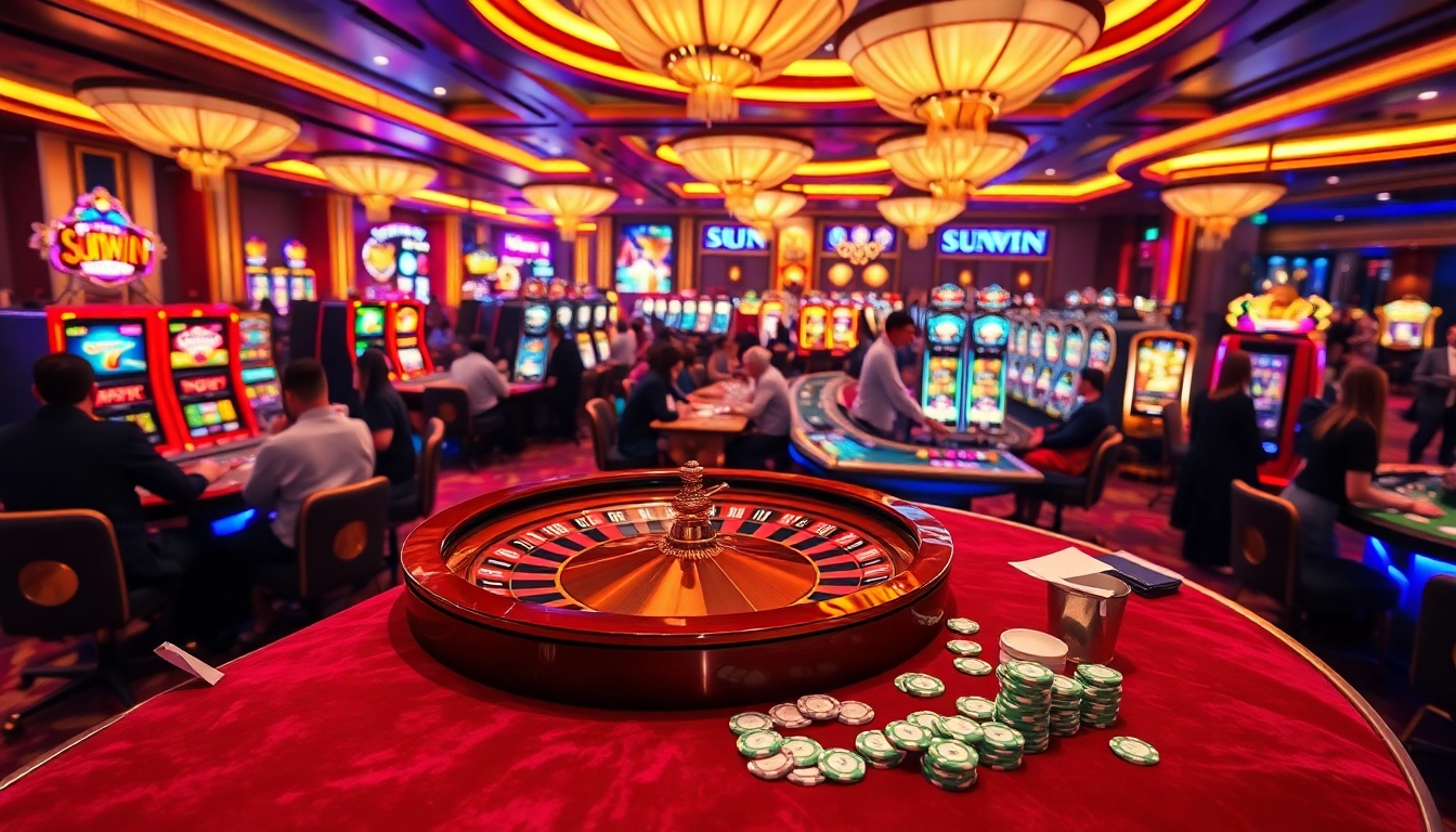 Engage in thrilling casino gameplay with SUNWIN's stunning roulette and table games.
