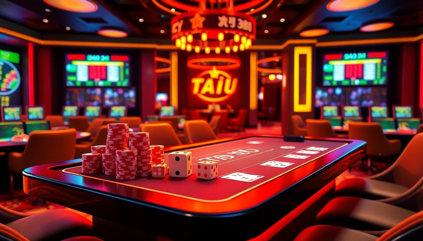 Engage in go88 tài xỉu with 3D dice and vibrant casino gaming visuals depicting excitement.