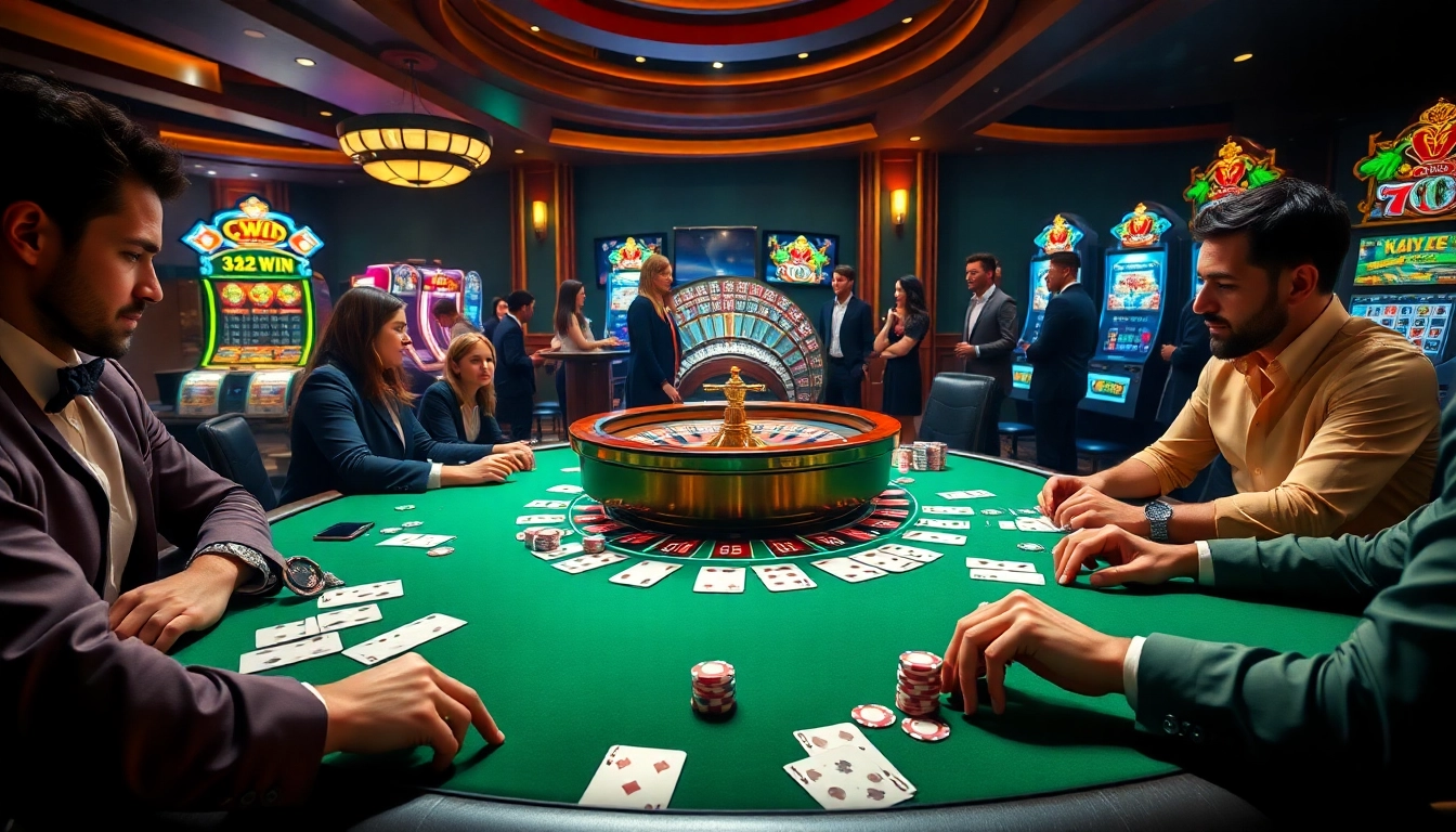 Experience thrilling gameplay at 32Win's luxurious casino with poker chips and cards.