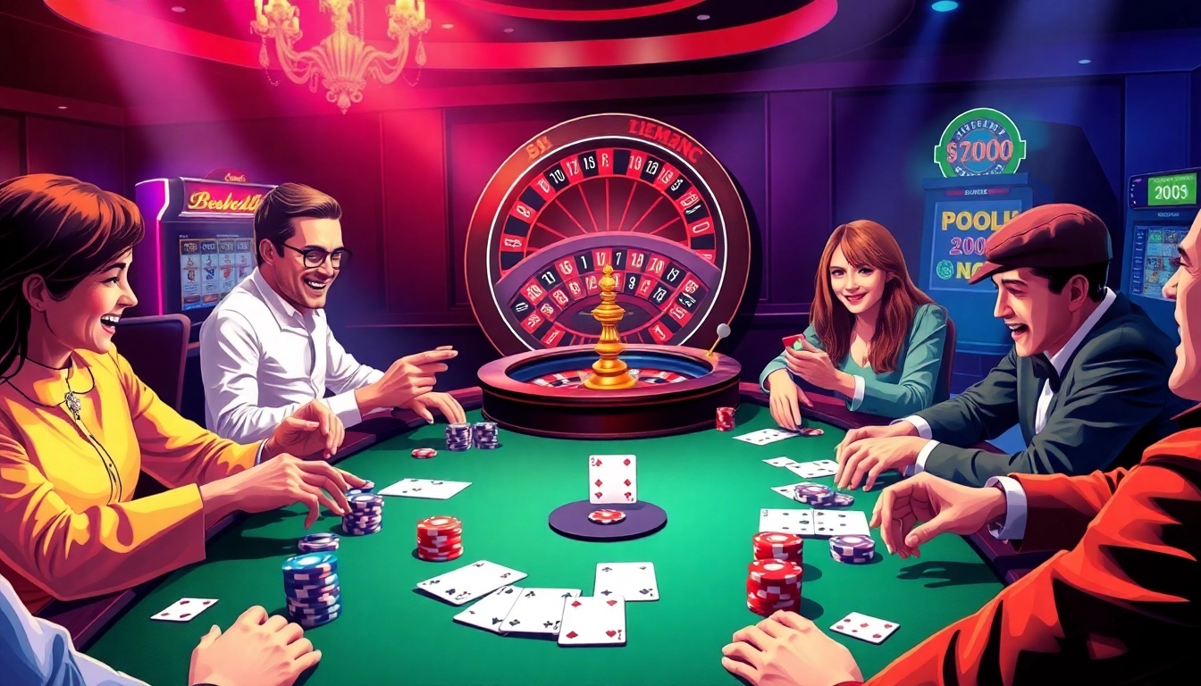 Experience the excitement of bem88 at a luxurious poker table with vibrant chips and cards.