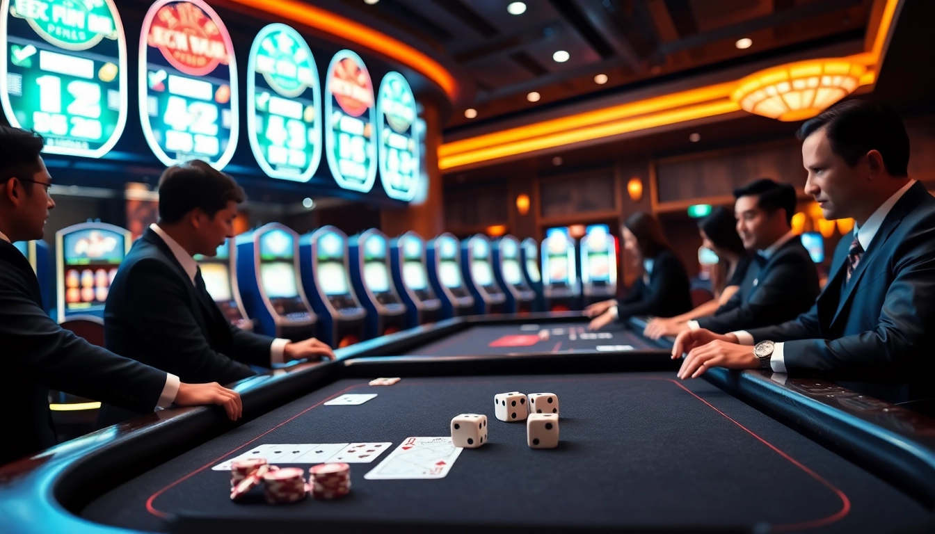 Experience the thrill of Tài Xỉu MD5 with vibrant casino visuals and engaging gameplay.