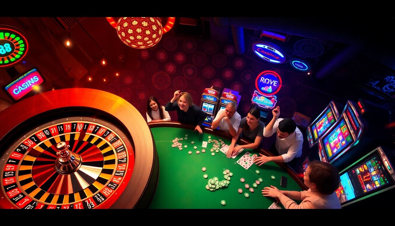 Players celebrating their wins at a luxurious casino featuring https://uu88games.com/ gaming elements.