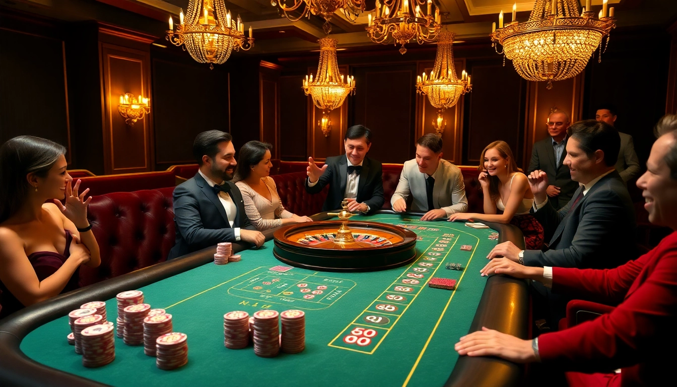 Players strategizing at a casino table with 88i chips and cards, creating an exciting gambling atmosphere.