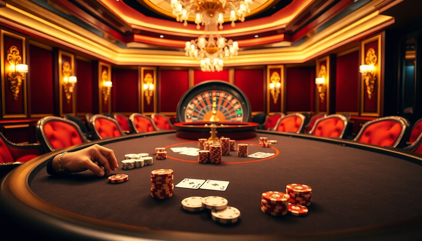 Experience the excitement of gambling at 88vv.jpn.com with luxurious poker tables and vibrant casino ambiance.