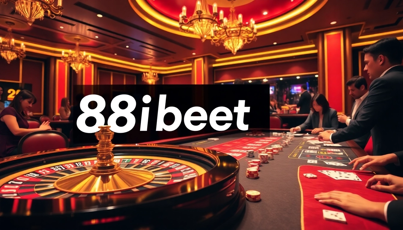 Experience the excitement of 88i bet with vibrant casino tables and betting activities.
