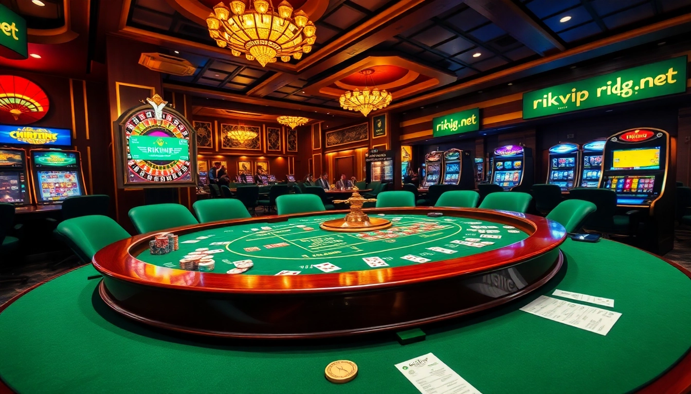 Experience thrilling gameplay at rikvip.gb.net with exciting poker tables and roulette wheels.