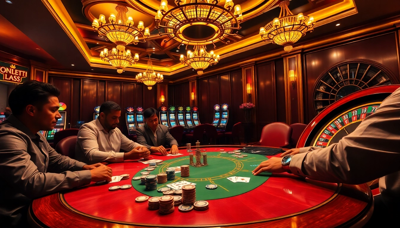 Engage with exciting poker gameplay and casino vibes at https://kuwin.ng/ featuring colorful chips and warm lighting.