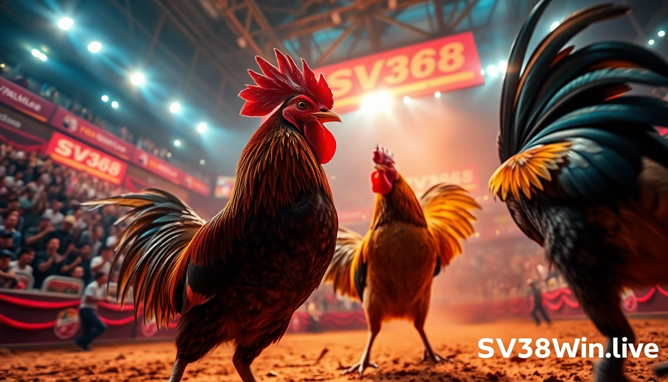 Experience the thrilling atmosphere of SV368's live cockfighting, capturing the excitement of sv368win.live events.