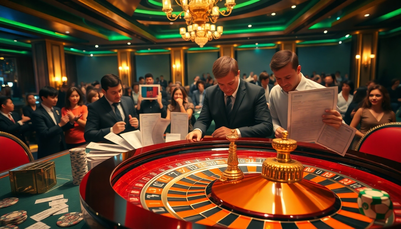 Kèo Bóng Đá betting scene showcasing thrilling soccer odds and elegant casino ambiance.