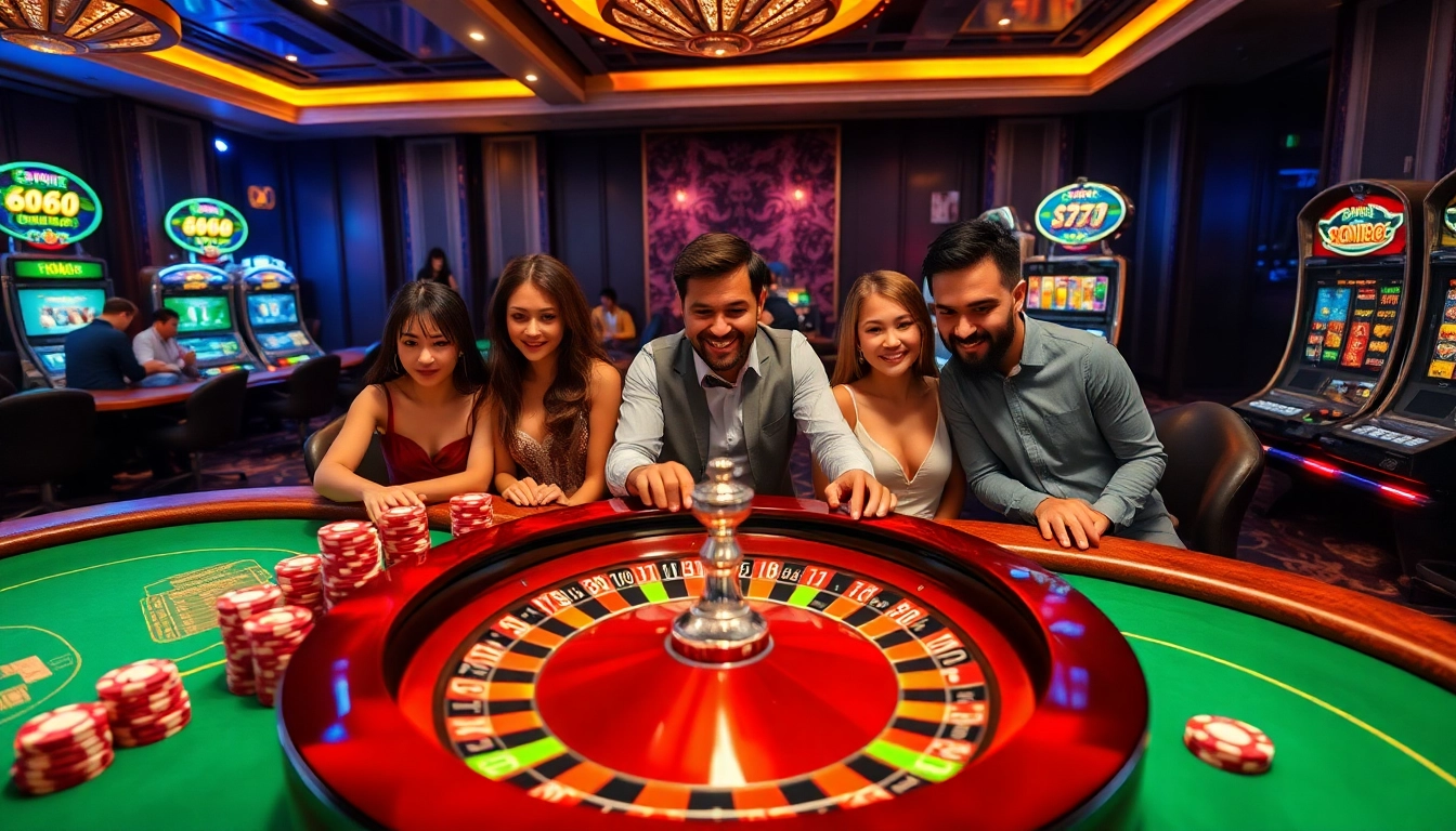 Experience the excitement of gambling at Fb88 with vibrant casino tables and lively gameplay.
