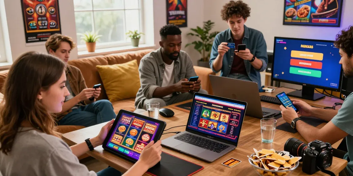 UK players enjoying credit card casinos at home, showcasing gaming devices and vibrant atmosphere on https://euf.co.uk